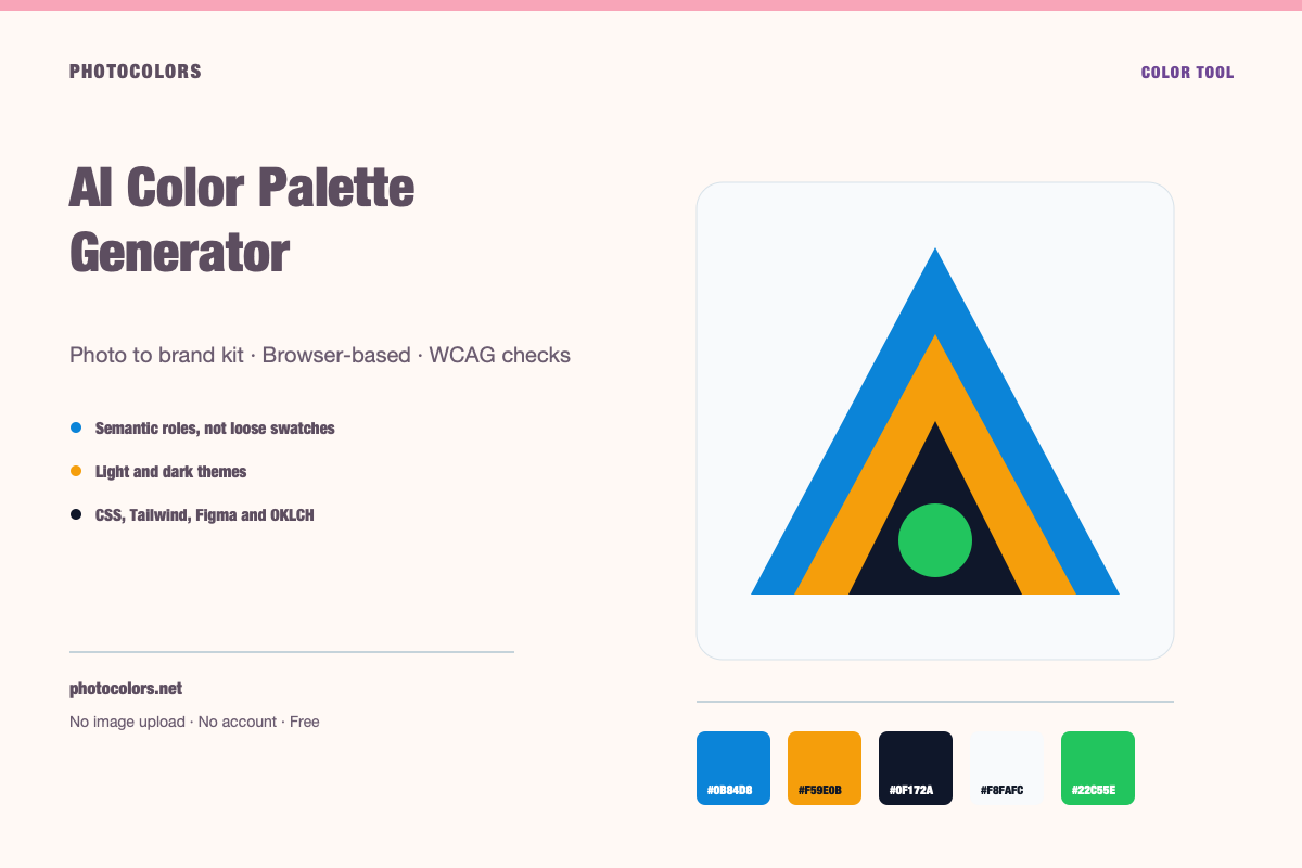 A comparison between a generative color suggestion and colors sampled directly from an image